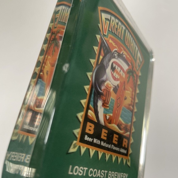 Lost Coast Brewery Great White ACRYLIC Beer Tap‎ 10" SHARK Eureka, CA - Picture 12 of 12